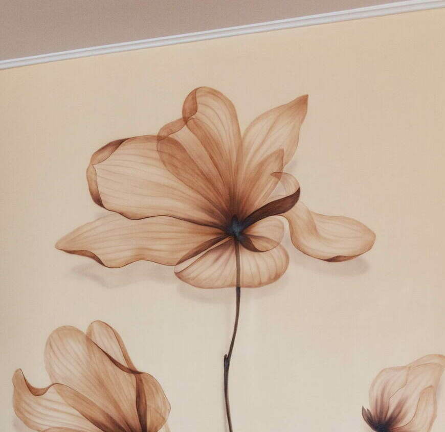 mural in the living room - flowers