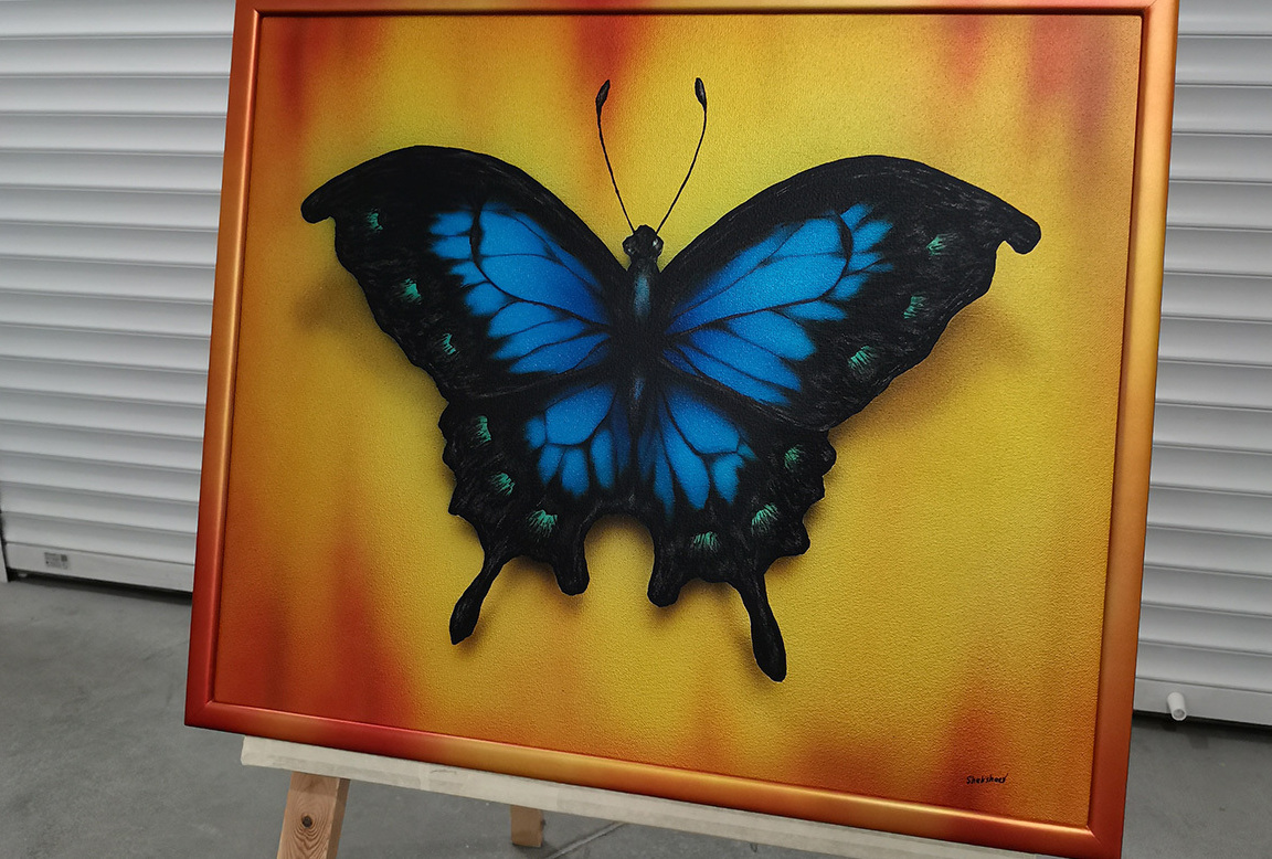 painting on canvas candy butterfly