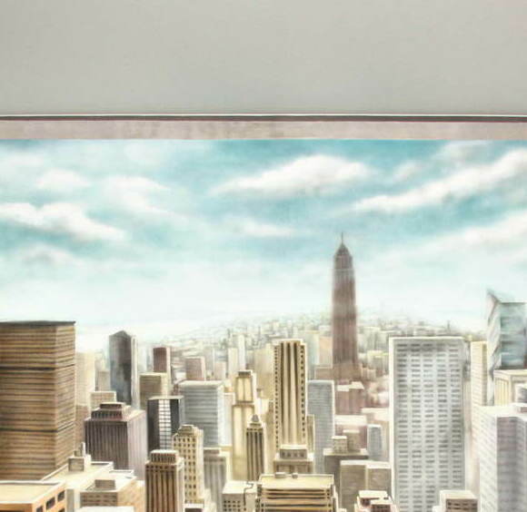 mural in Perth - window to the city