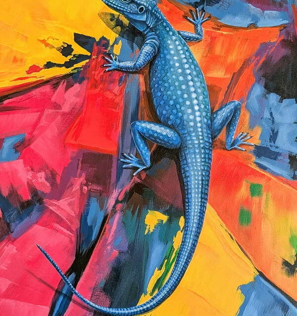 Abstract painting on canvas in Brisbane